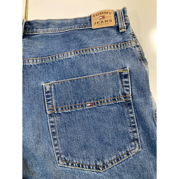 Tommy Hilfiger Vintage Carpenter Shorts Mens 40 Baggy Streetwear Y2K Denim Jean - Picture 2 of 15